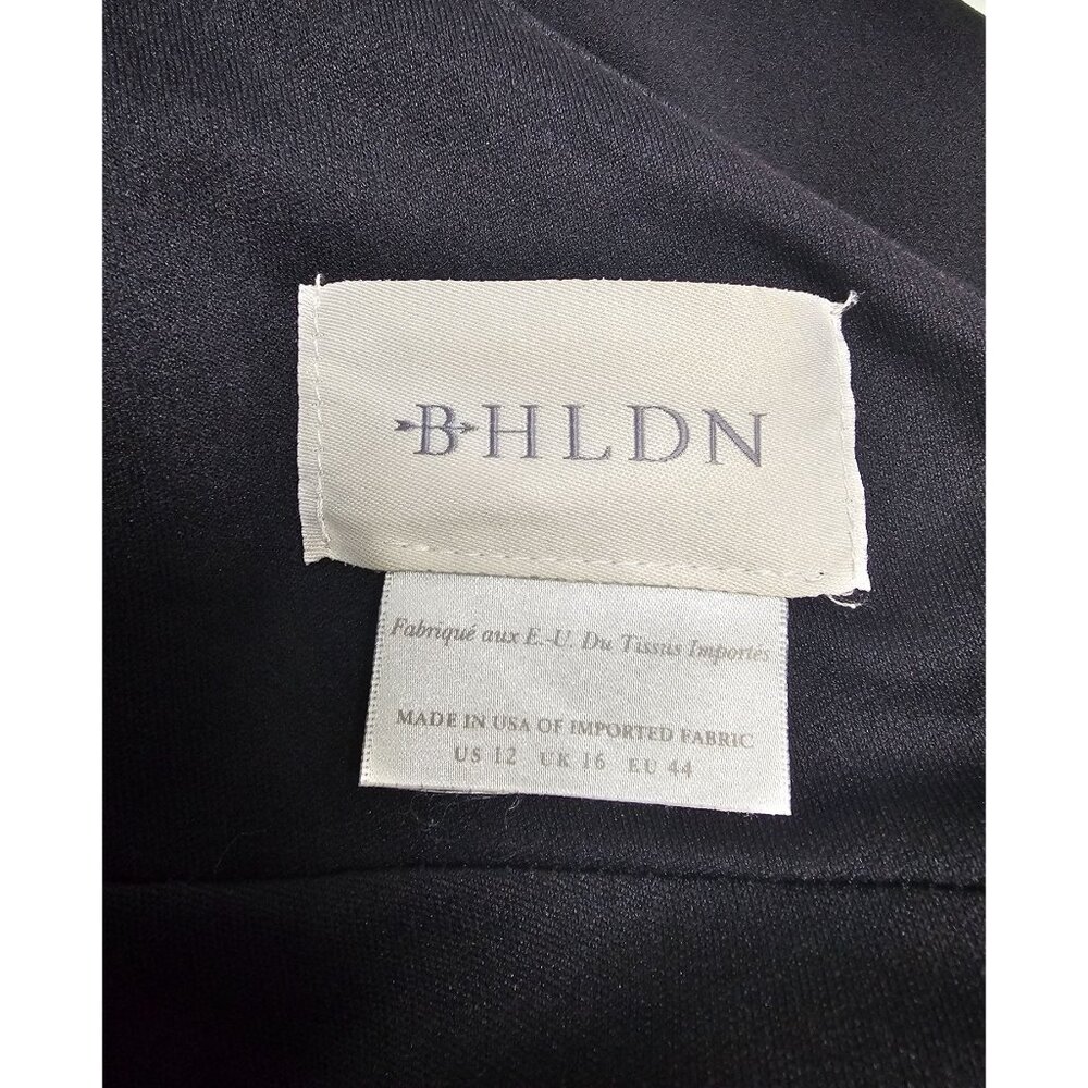 BHLDN Women's Black Crepe Serephina Open Back Slit Maxi Dress Size 12 2806 - Picture 8 of 13